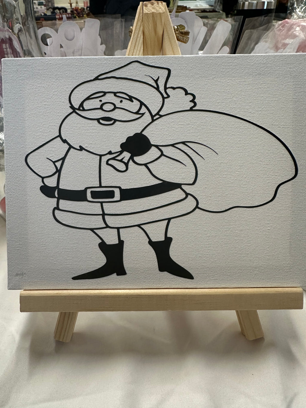 Santa Holiday Sip & Paint Canvas – Festive Fun Made Easy